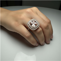 Ring Casciola Gioielli Woman MORGANITE in Gold Morganite 6.27 Ct AN.MG6.27 - AN.MG6.27